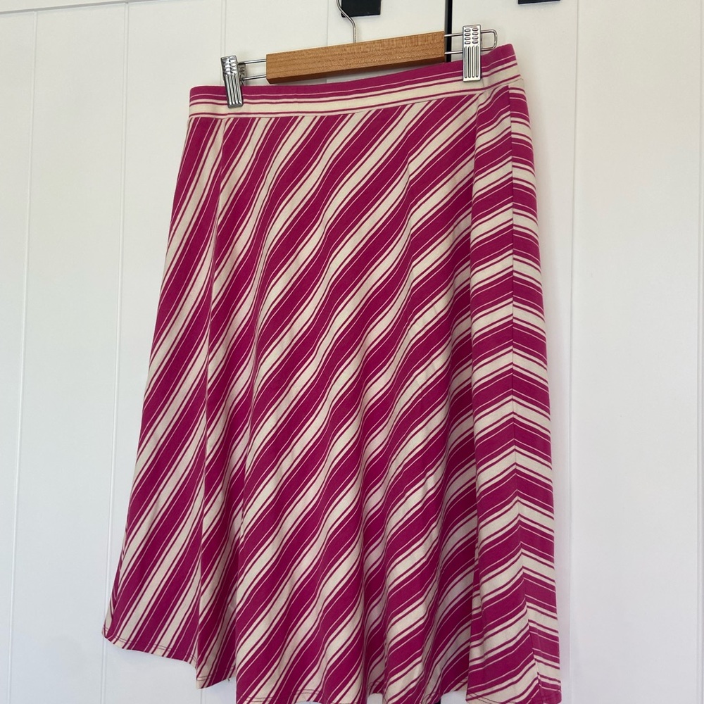 Talbots Pink Midi A-Line Skirt